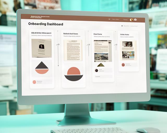 Onboarding-Dashboard mit Beitragsliste und Veröffentlichungsstatus in einer Lokalredaktion